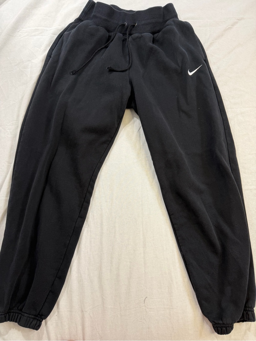 Nike Black Joggers with White Swoosh